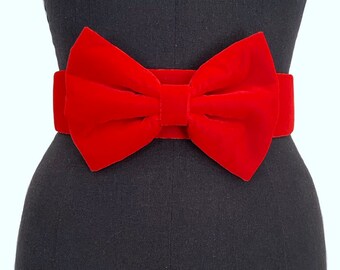 Big Velvet Bow Belt | 2 Colors | Bow Belt | Evening Belt | Velvet Belt