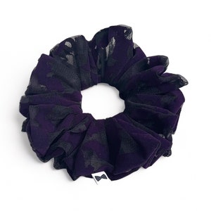 Coletero morado con murciélagos aterciopelados / 2 tamaños / Coletero extragrande / Coletero de Halloween / Accesorio de bruja / Regalo / Coleteros / Coletero de murciélago