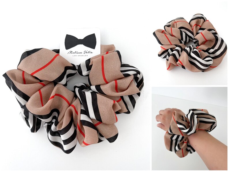 Big Hair Ties Tartan Silk Scrunchies Statement Scrunchies Big Scrunchies Oversized Scrunchies Stocking Stuffers