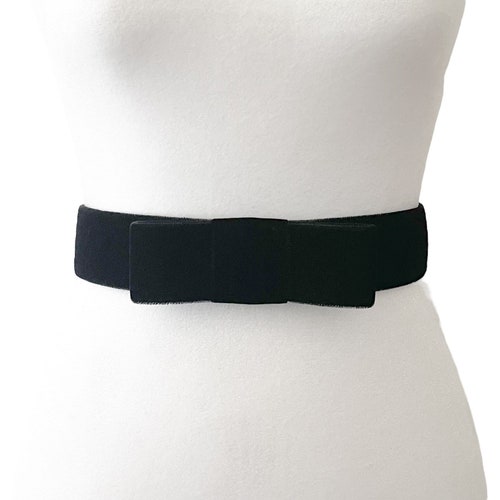 Velvet Ribbon Bow Belt | 2 COLORS | Black Velvet Belt | Designer