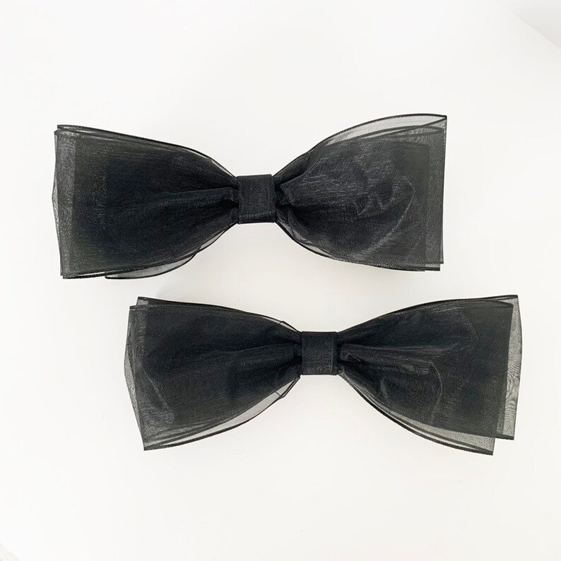 Big Bow Shoe Clips Black Shoe Clips Wedding Accessories Etsy