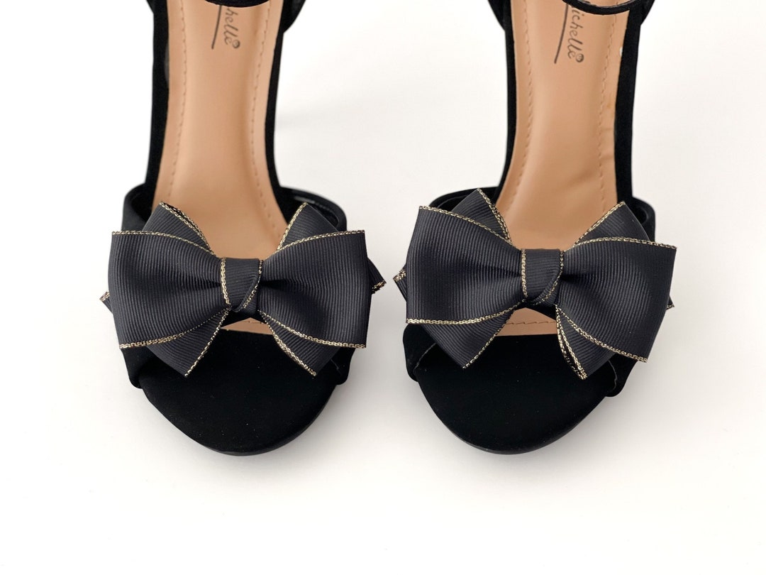 Fancy Bow Shoe Clips 3 COLORS Shoe Clips Vintage Shoes Bridal ...