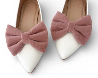 Velvet Bow Shoe Clips | 5 Colors | Vintage Shoes | Bridal Accessories | Gifts for her | Stocking Stuffers