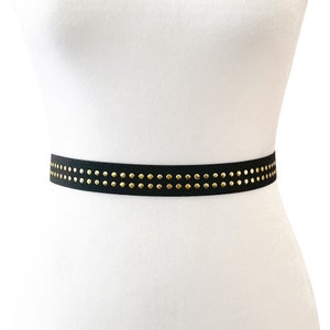 Thin Studded Elastic Band Belt | Designer Belt | Studded Belt | Thin Belt | Party Belt | Evening Belt