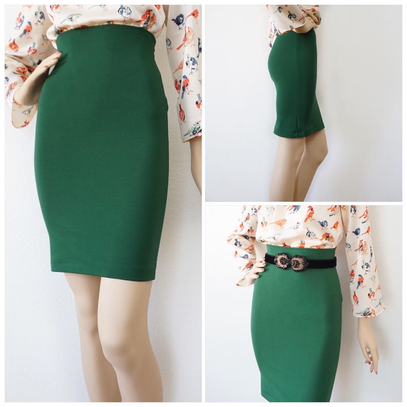 green tight skirt