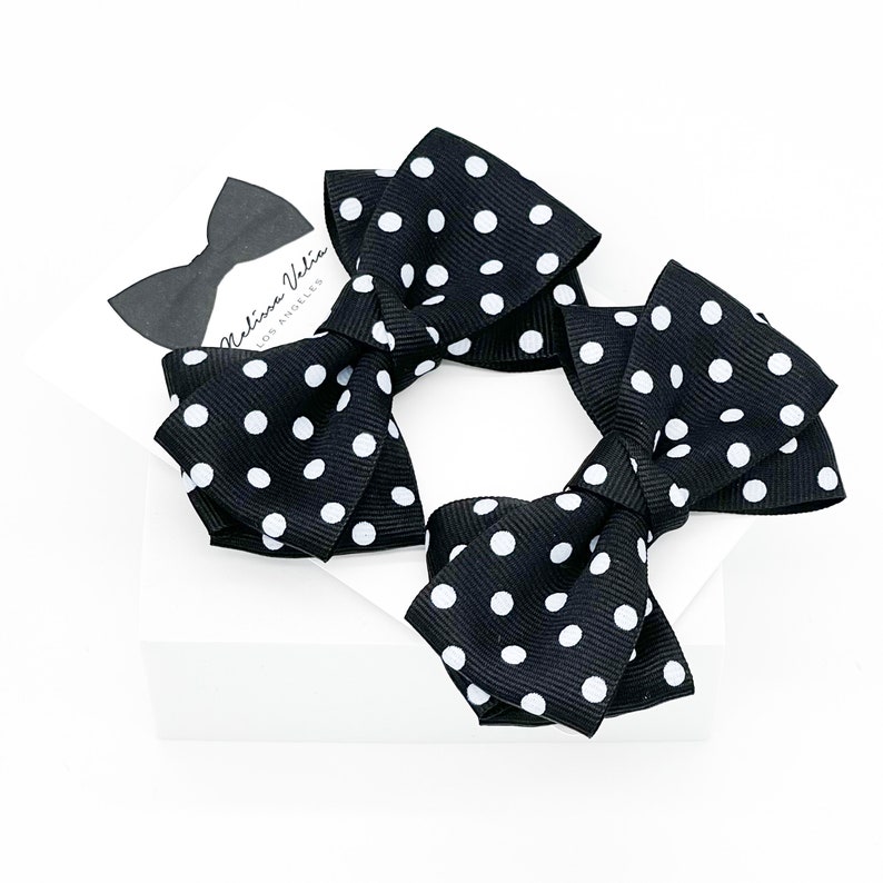 Polka Dot Bow Shoe Clips 2 Colors image 5