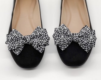 Spider Web Bow Shoe Clips | Halloween Shoe Clips | Costumes | Witch Shoes