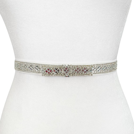 Rhinestone Spandex Belt Princess Rhinestone Bow Belt Formal