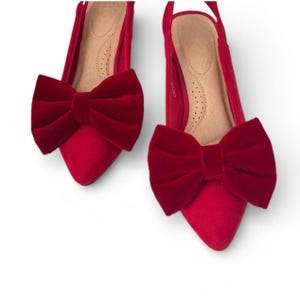 Velvet Bow Shoe Clips | 5 Colors | Vintage Shoes | Bridal Accessories | Gifts for her | Stocking Stuffers