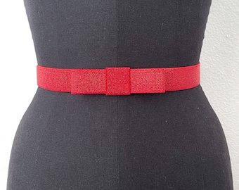 red bow belt