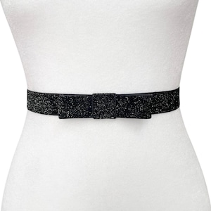 Sparkle Elastic Bow Belt | 3 Colors | Elastic Belt | 1” Belt | Evening Belt | Formal Belt | Glitter Belt | Bridal Belt | Holiday Belt