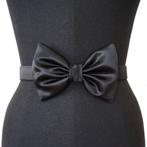 Satin Bow Belt | 11 COLORS | Black | Designer | Vintage Inspired | Bridal | Holiday | Formal | Evening belts