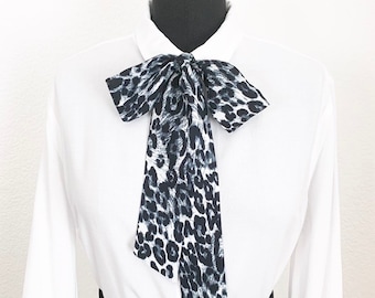 Animal Print Bow Scarves | 2 Styles | Bow Scarf | Head Scarf | Neck Scarf | Gifts for Her