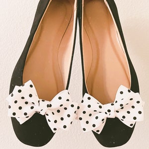 Polka Dot Bow Shoe Clips 2 Colors image 4