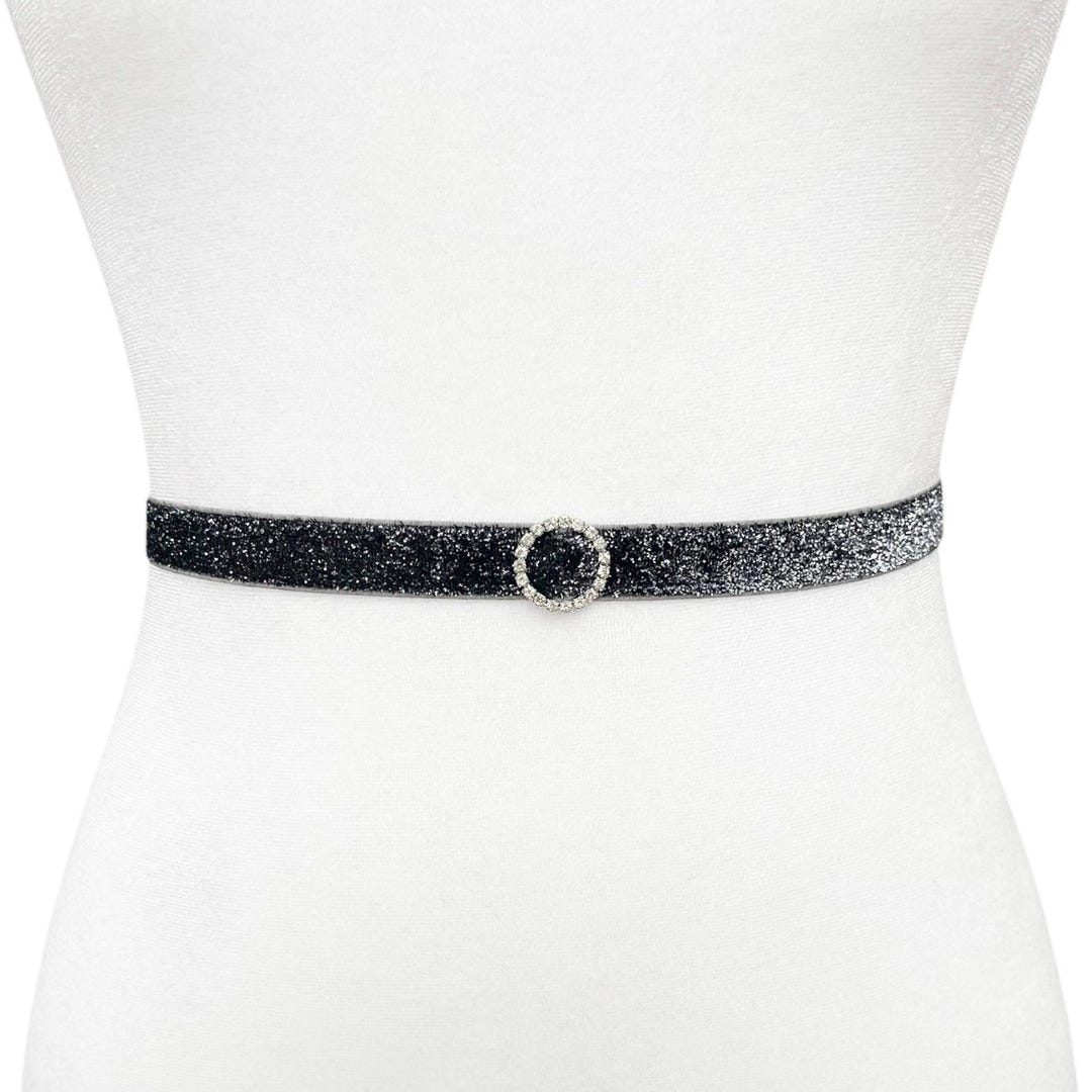 Schmaler Kunstperlen-Gürtel Für Damen, Elastischer Eleganter Taillengurt Mit Dekorativer Schärze - Modische Party-Accessoires