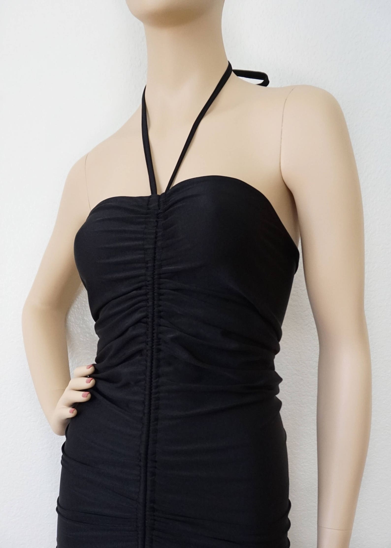 S Black Halter Dress LBD Halter Dress Party Dress | Etsy