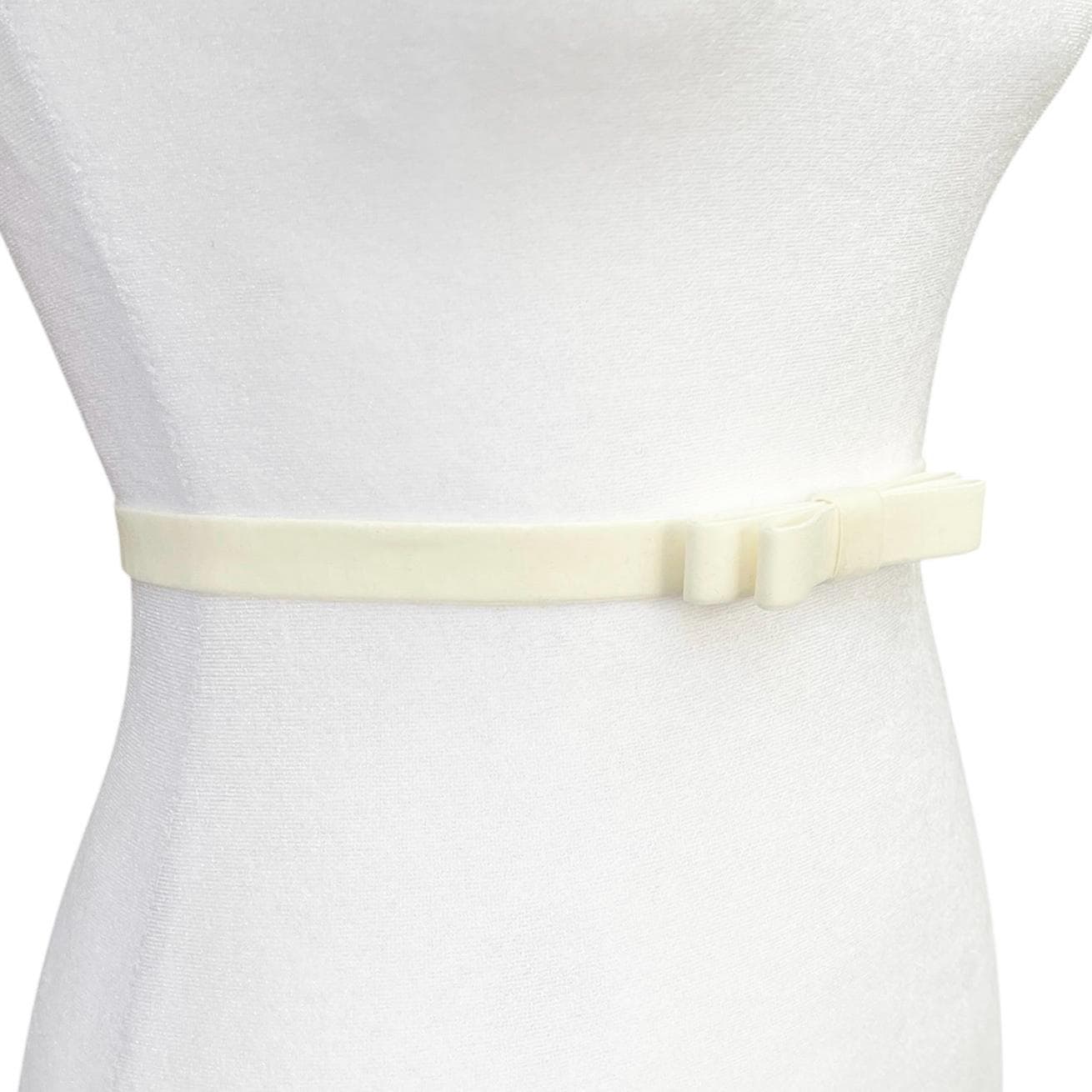Velvet Double Bow Elastic Belt | Ivory | Bridal Belt | Bridesmaid Belt ...