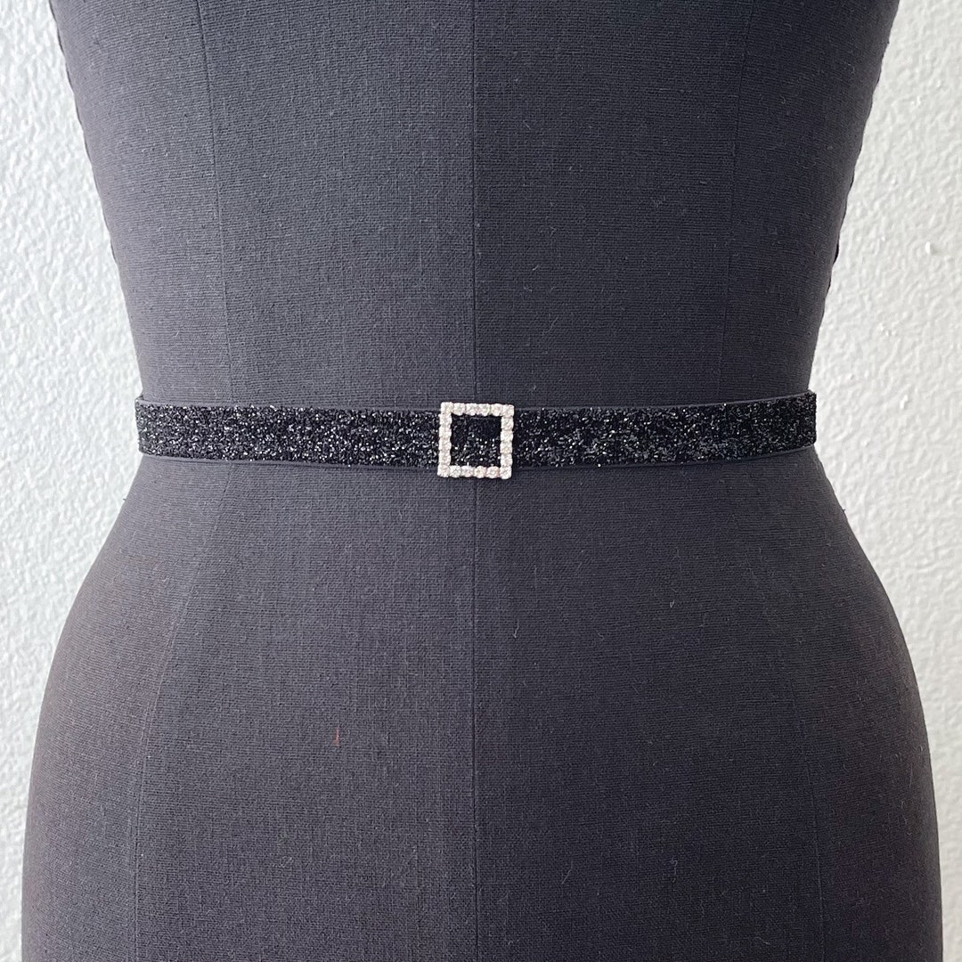 Sparkle Rhinestone Square Belt 10 Colors Elastic Belt 1/2 Belt Evening