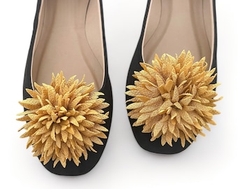 Chrysanthemum Shoe Clips | 5 COLORS | Shoe Clips | Gifts for her | Bridal Shoes | Stocking Stuffers