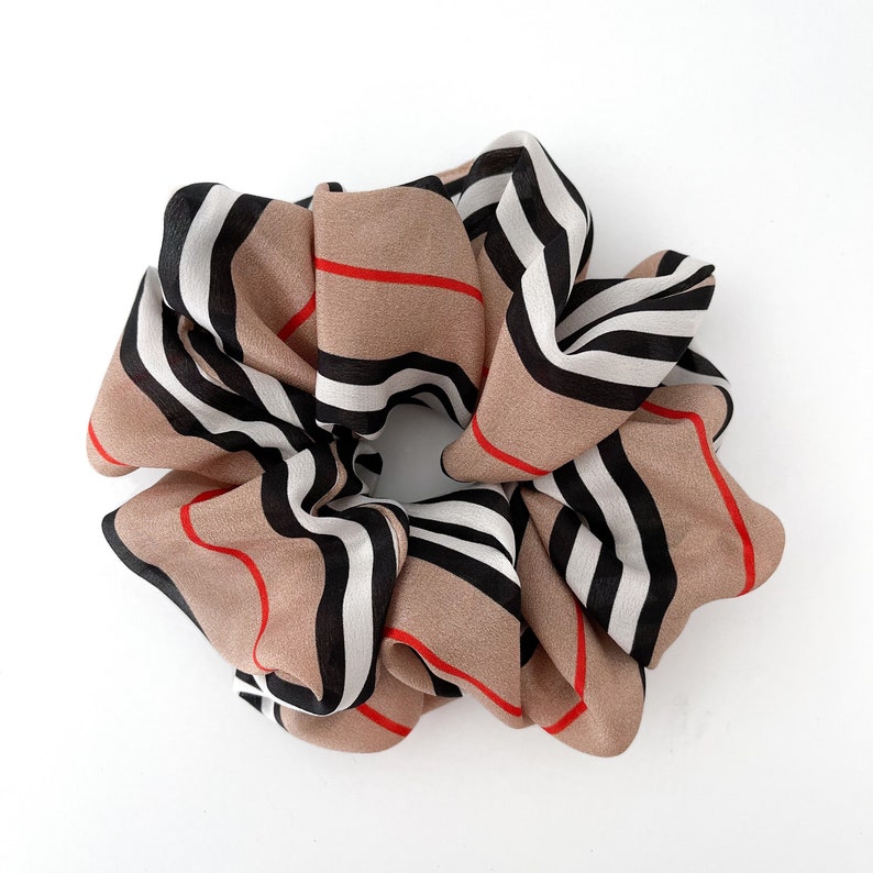 Big Hair Ties Tartan Silk Scrunchies Statement Scrunchies Big Scrunchies Oversized Scrunchies Stocking Stuffers