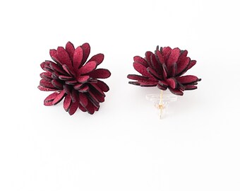 Flower Stud Earrings | 6 Colors | Statement Earrings | Stud Earrings | Gift for her | Floral Earrings
