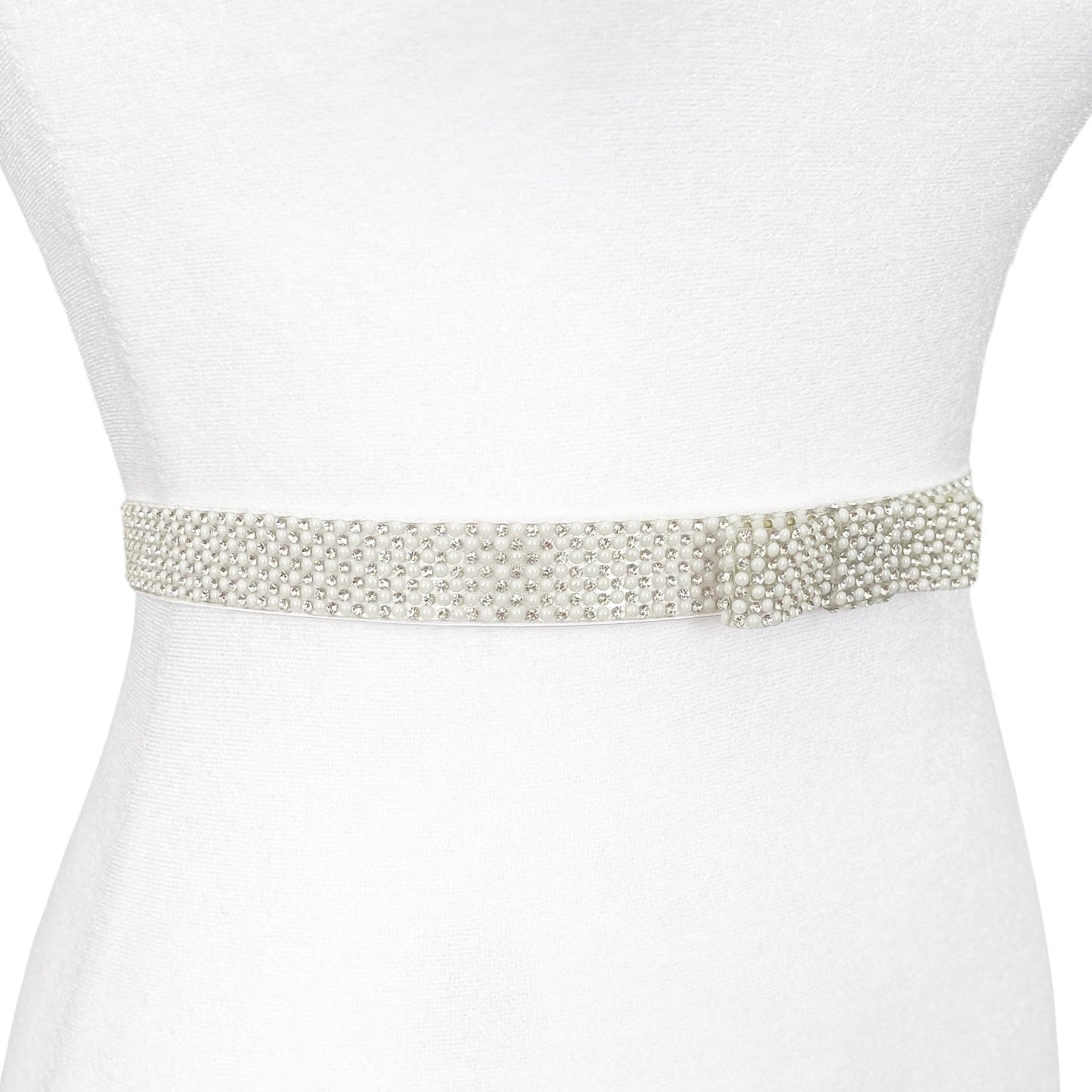 Cintura Con Strass Argento Per Abito Da Sposa E Serata - Cintura Glitterata Donna Regolabile Con Fiocco - Foto 7