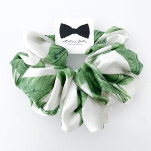 Banana Leaf Silk Scrunchies | Big Scrunchies | Statement Scrunchies | Oversized Scrunchies | Big Hair Ties | Stocking Stuffers
