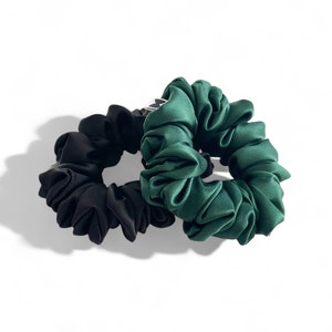 Silk Scrunchies | 3 Sizes | 13 Colors | Silk Hair Ties | Skinny Scrunchies | Oversized Scrunchies | Big Hair Ties | Stocking Stuffers | Gift