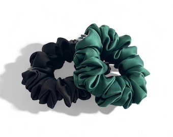 Silk Scrunchies | 3 Sizes | 13 Colors | Silk Hair Ties | Skinny Scrunchies | Oversized Scrunchies | Big Hair Ties | Stocking Stuffers | Gift