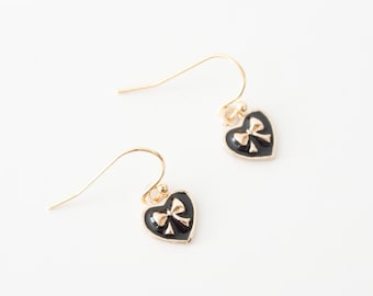 Darling Bow Earrings | Heart Earrings | Dainty Earrings | Gift For Her | Valentines Gifts