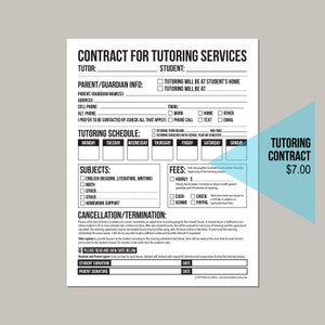 Printable Stylish Elegant Teacher Tutor Education Business - Etsy