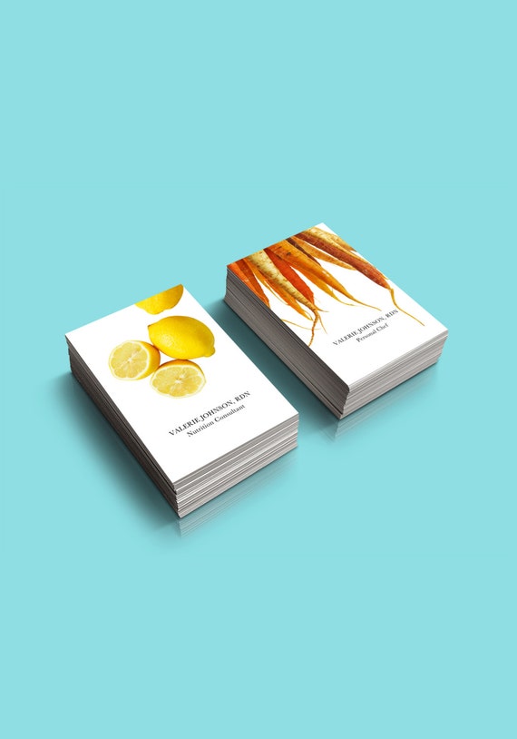 food nutrition business card personalized for you two etsy