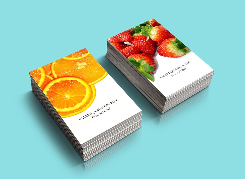 Food Nutrition Business Card 2.0 Personalized for You Etsy