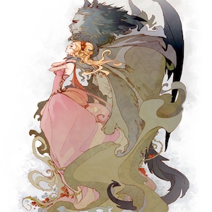 Beauty's Beast // an Elegant Victorian Fairy Tale art print