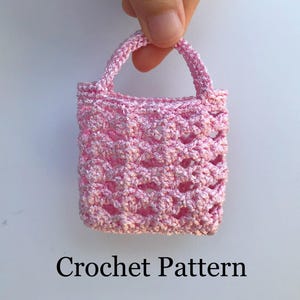 crochet mini bag pattern, crochet bag, crochet doll bag, crochet keychain, crochet toy, crochet cluster mini bag, crochet lace bag pattern
