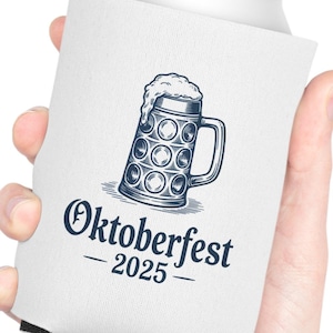 Custom Oktoberfest Can Cooler, Personalized Beer Festival Koozie, Bavarian Drink Holder, Stocking Stuffer for Men
