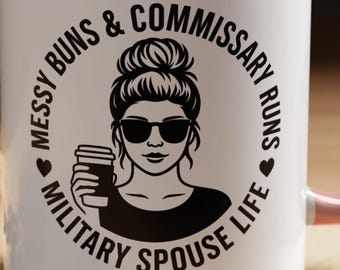 Tazza per moglie di militare, regalo divertente per la moglie di un militare, tazza da caffè per la moglie di un militare, regalo per la moglie in missione, umorismo per la famiglia militare, regalo per la festa della mamma militare