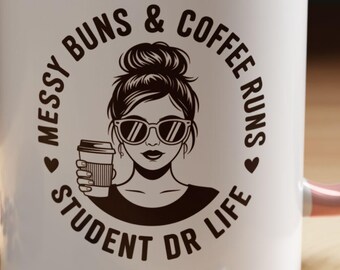 Taza de café para estudiantes de medicina, regalo para la facultad de medicina, taza para médicos residentes, taza divertida para estudiantes de medicina, taza para futuros médicos, taza de café para residentes.