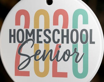 Homeschool Senior 2026 Ornament, Homeschool Weihnachtsgeschenk, Homeschool Abschlussgeschenk, Urlaubsandenken, Homeschool Senior Geschenk Abschluss