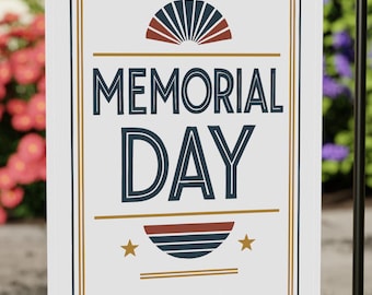 Bandera de jardín del Día de los Caídos, pancarta decorativa, bandera del Feliz Día de los Caídos, decoración patriótica para el hogar, decoración roja, blanca y azul, Día de los Caídos, bandera de mayo