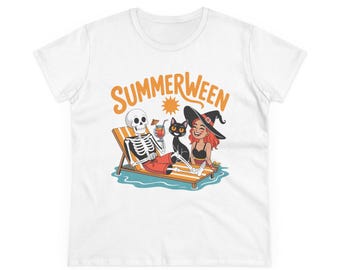 Summerween Skeleton T-shirt, Summer-ween TShirt, Witch Tee, Year-Round Halloween T-shirt, summerween tee, halloween tee, ghost shirt