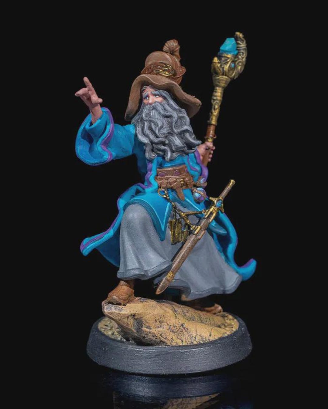 Wizard Mini Dnd Wizard Miniature 32mm | Mage Spellcaster Mini | Tabletop RPG Figure ...