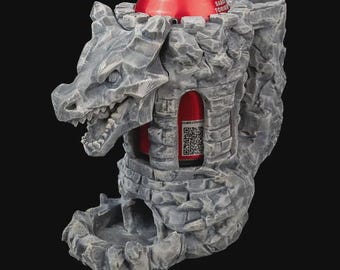 Dragon Dice Roller & Can Holder | DND Dice Holder | 3D Printed Dice Tower | Fantasy Tabletop RPG Gift | Dungeons and Dragons Accessory