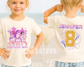 Camiseta personalizada de Huntrix para cumpleaños, Camiseta personalizada de Huntrix, Camiseta personalizada de cumpleaños de cazadora de demonios Kpop, Regalo para fan de Huntrix, Regalo de Navidad.