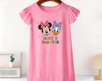 Vestido vintage de Minnie Daisy con volantes, camiseta de Disney Friends, camiseta de Disney Girl Trip, regalo para la mejor amiga, regalo de cumpleaños