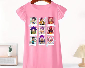 Vestido con volantes Mira Zoey Rumi, vestido skater de Huntrx Costume, falda para viaje a Disneyland 2026, regalo de cumpleaños