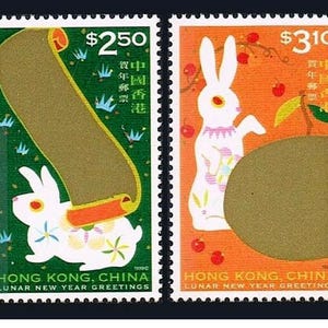 Hong Kong 1999 Year of the Rabbit set of 4 MNH