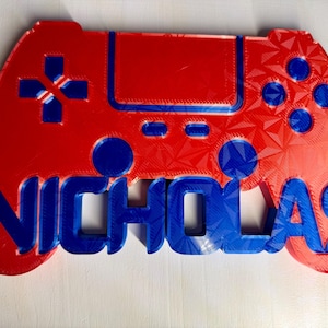 Panneau personnalisé pour le nom de la manette de jeu