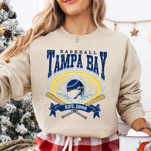Personalized Tampa Bay Baseball Sweatshirt , Tampa Bay Hoodie, Tampa Bay baseball T-shirt, Custom Baseball Shirt, Baseball Shirt