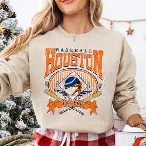 Personalized Houston Baseball Sweatshirt , Houston Hoodie, Houston baseball T-shirt, Custom Baseball Shirt, Baseball Shirt